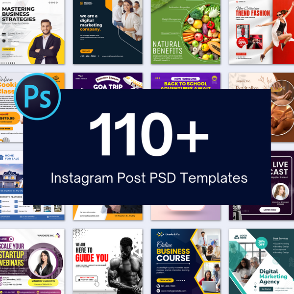 110+ Stunning Instagram Post PSD Templates