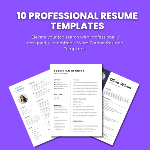 10 Resume Word Templates