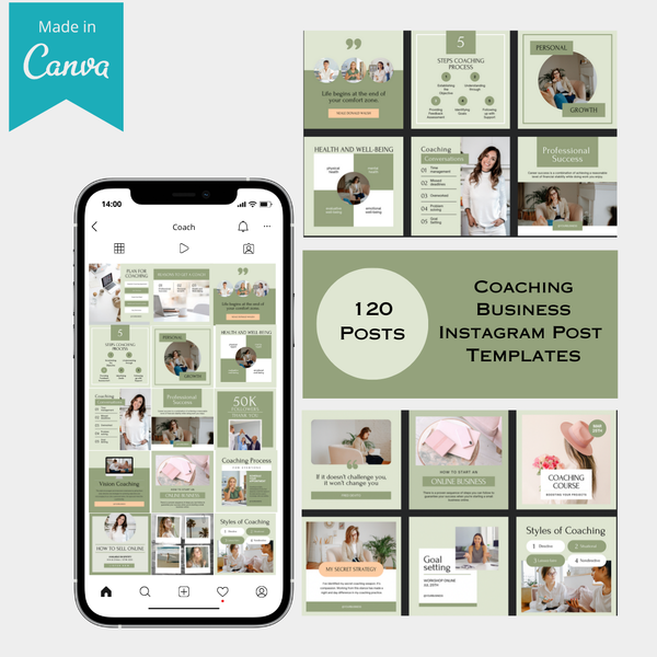 120 Coaching Business Instagram Post Template